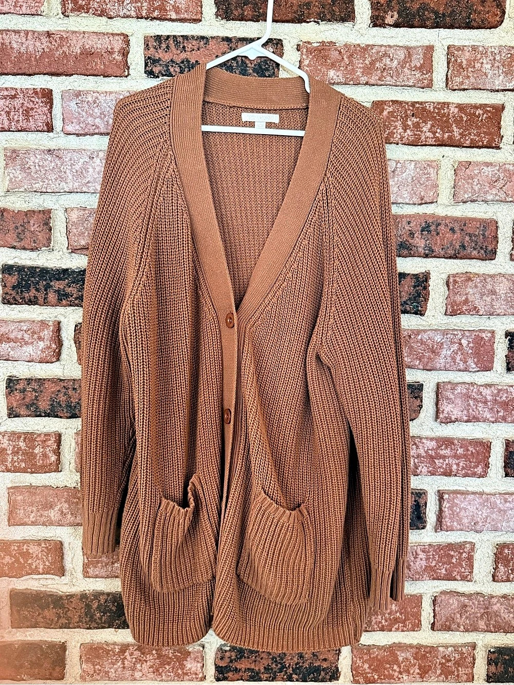 Woman Within Brown Knit Cardigan Size 1X Like New